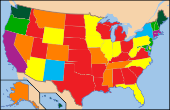 English: Map showing the status of same sex ma...